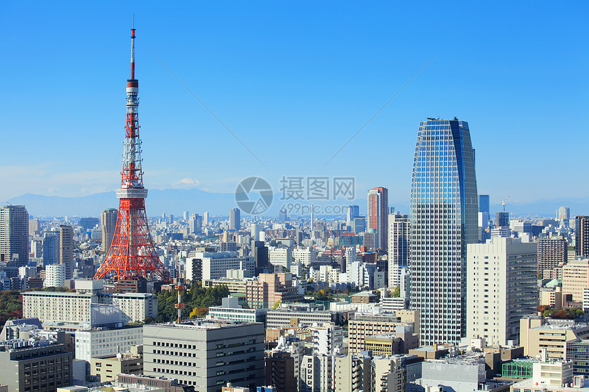 东京病房景观商业都市天空城市市中心蓝色天际风景图片