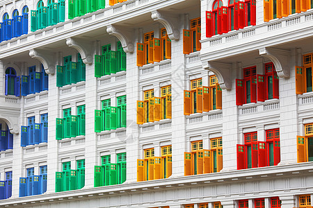 新加坡的多彩传统视窗高清图片