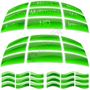绿色玻璃按钮纽扣电脑玻璃状收藏网页圆形剪贴网络斜角插图图片