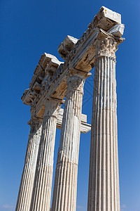 古代阿波罗神庙柱建造旅游文明历史国家柱子天空石头大理石地标图片