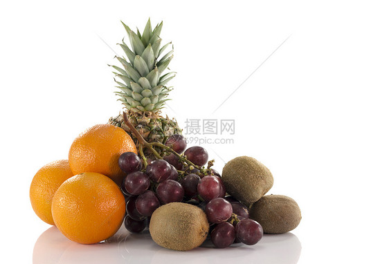 果实如橘子菠萝葡萄和汁紫色奇异果橙子浆果菠萝美食水果团体食物红色图片