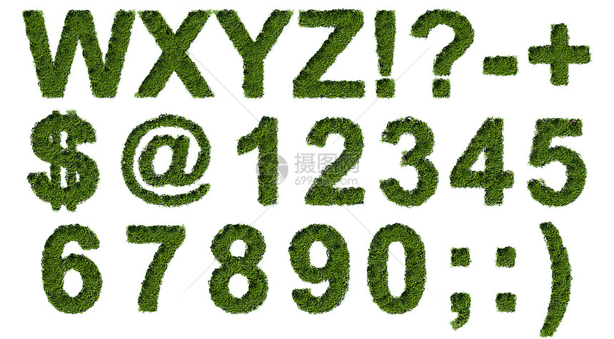 绿色草型环境数字生长草地活力白色植物公园货币密码图片