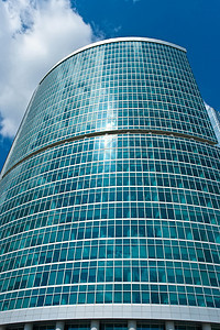 现代系统扩张者蓝色摩天大楼天空玻璃窗户场景商业景观房子建筑学图片