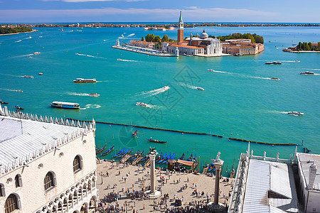 威尼斯旅游地标宗教教会旅行大教堂建筑历史全景天线图片