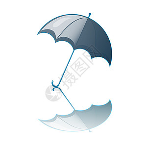 雨伞深蓝蓝色背景图片