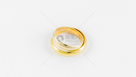 结婚金环妻子夫妻仪式白色圆形金子未婚妻丈夫反射永恒图片