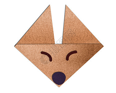 折纸面狐狸用纸做的背景图片