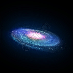 螺旋星系说明星域插图辉光光环轨道星星宇航员世界旋转蓝色图片