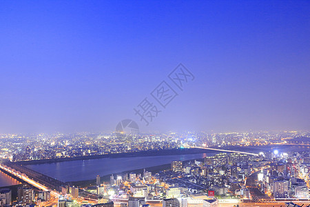 夜中大阪天线建筑物观光商业旅游地标市中心旅行天际办公室交通图片