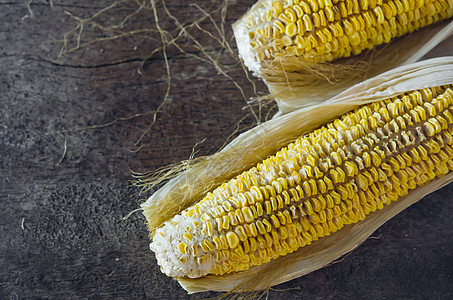 干玉米种子食物黄色静物水果粮食营养背景玉米芯叶子图片