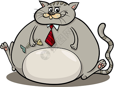 胖猫说卡通插图图片