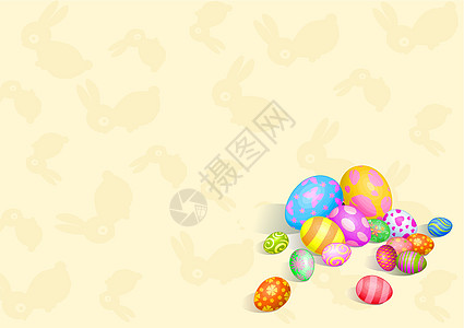 美丽的复活节鸡蛋背景艺术品收藏免版税卡通片夹子绘画蛋壳艺术插图小鸡图片