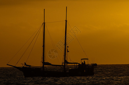 古老古董帆船血管游艇自由梦想旅行日落图片