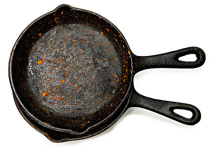 一套两套鲁斯蒂铁铸铁技术餐具工具氧化铁煎锅厨具金属平底锅腐蚀炊具铸铁图片