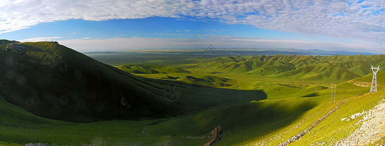 高高地山山脉畜牧业环境保护农业天空荒漠化草原旅行高原图片