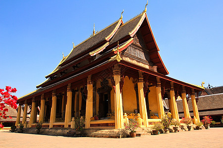 老挝万象的寺遗产寺庙酒杯建筑学文化宗教旅行旅游艺术图片