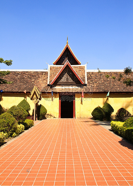 老挝万象的寺遗产旅行文化旅游酒杯宗教建筑学寺庙艺术图片