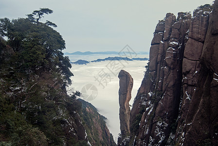 世界自然遗产三青山地貌的风景旅游山谷松树花岗岩世界遗产山脉悬崖图片
