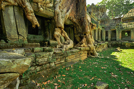 Angkor Wat综合体暹粒区古老的佛教赫默寺庙旅游历史性佛教徒寺庙旅行世界艺术高棉语雕塑热带图片