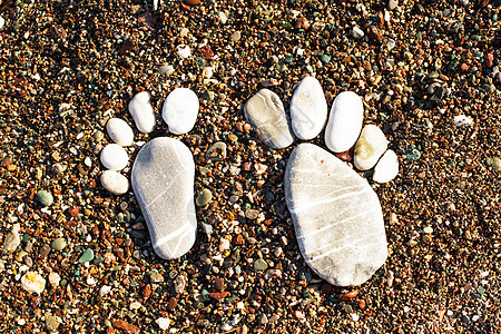 石脚脚跟温泉海滩赤脚脚趾巨石脚印石头假期乐趣图片