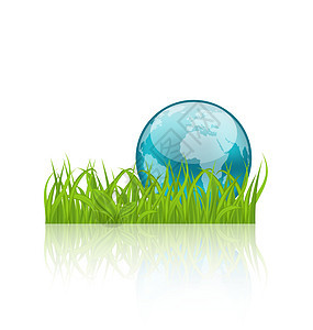 绿色概念与草草和土的生态背景草本全球地球花园行星植物草地环境生活场地图片