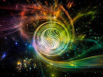 空间伏体星云作品旋转星星物理涡流气体辐射想像力元素图片