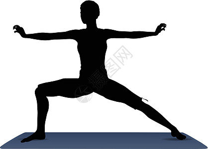Hand Pose 瑜伽位置的矢量插图图片