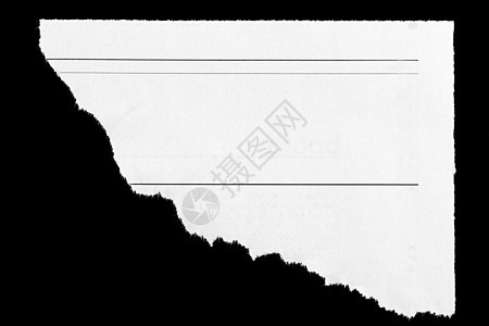 撕纸纸差距边缘磨损报纸工作室宏观笔记废料白色新闻图片