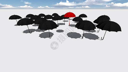 红色雨伞工作服物体渲染黑色防护家居个人数字对象设备图片