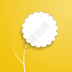 花花模板季节插图花瓣黄色艺术空白生日卡片阴影创造力背景图片