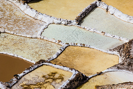 秘鲁 Pre Inca传统盐矿萨利纳斯天线山坡阳台萃取平底锅海鳗游客矿物盐碱地历史性图片