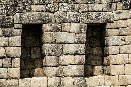 秘鲁安第斯山脉古老的印加城市石头废墟旅游建筑学岩石考古学蓝色马丘踪迹旅行背景图片