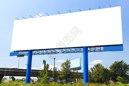 户外广告牌帆布街道商业广告城市市场白色蓝色天空框架图片