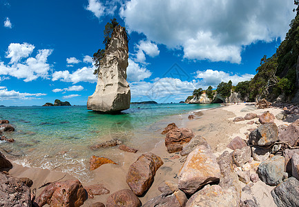 科罗曼德尔半岛海岸海滩浮石悬崖支撑石头风景侵蚀编队图片