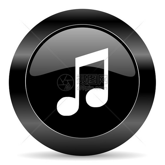音乐图标圆圈声学按钮商业网络控制白色互联网乐器立体声图片