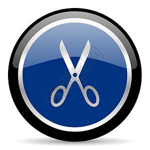 剪剪刀图标手机美容师理发商业美发理发师梳子电话蓝色工具图片