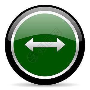 箭头图标行动光标按钮网络课程水平插图绿色导航圆圈图片
