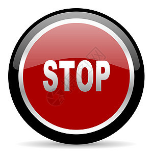 停止停止图标互联网警告休息手机按钮圆圈电话危险商业警报图片