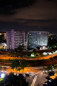 夜晚城市场景天际线高清图片