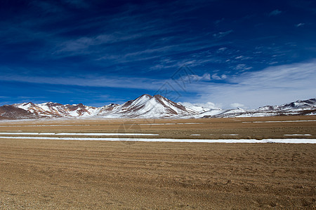 蓝色天空和白云之上的沙漠和山丘 玻利维亚阿尔提平洛公园旅行地区山脉旅游火山高原高度气候国家图片