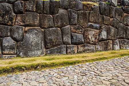 在秘鲁库斯科Cuzco看到墙壁石头旅行寺庙世界废墟比丘地标历史踪迹文明图片