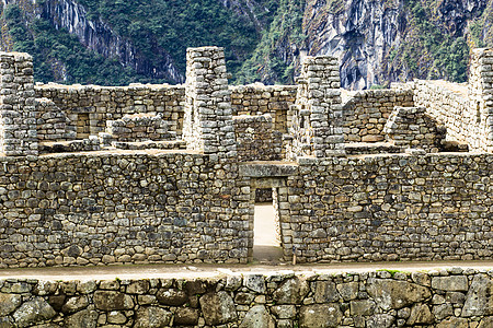 秘鲁安第斯山脉古老的印加城市马丘旅游游客遗产踪迹建筑历史拉丁阳台旅行图片