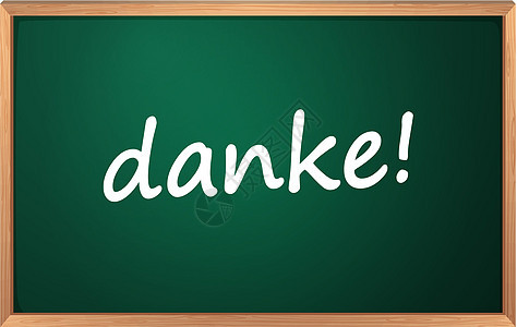 在德国感谢外国语言笔记木板黑色木头写作脚本黑板粉笔背景图片