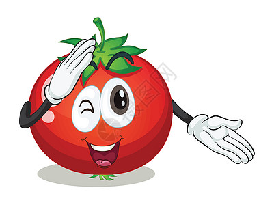 番茄绘画眼睛情绪树叶微笑食品食物营养红色蔬菜图片