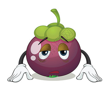 白莓情绪食品营养水果悲伤紫色草图蔬菜绘画眼睛图片