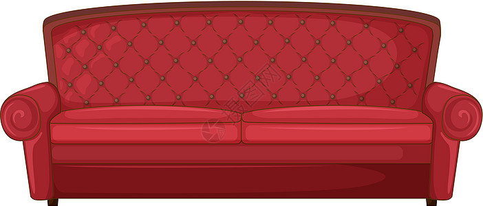 红沙发家具泡沫皮革休息室装饰绘画材料纺织品座位红色图片