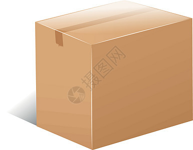 阿宝密封盒子运输白色棕色绘画贮存纸盒安全纸板背景图片