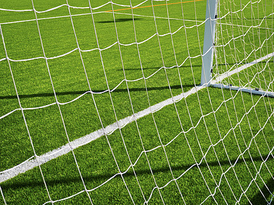 足球净额单线面积场地空白运动场活动草坪白色绿色休闲图片