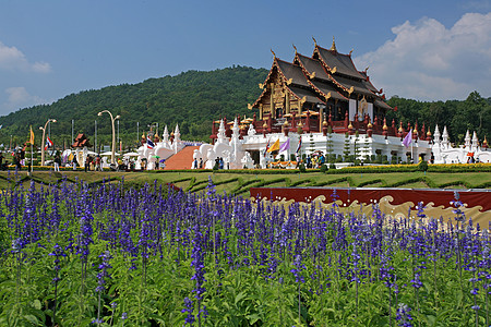 皇家馆 皇室花博览会 清迈 T假期旅行奢华建筑学贵族文化旅游植物寺庙历史图片