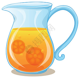 橙汁杯子维生素蓝色水壶萃取圆圈塑料液体橙子饮料玻璃图片